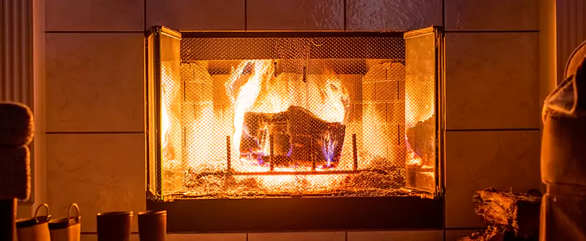 Mendota Hearth Landscape Fireplace Installation in Floral Park, New York